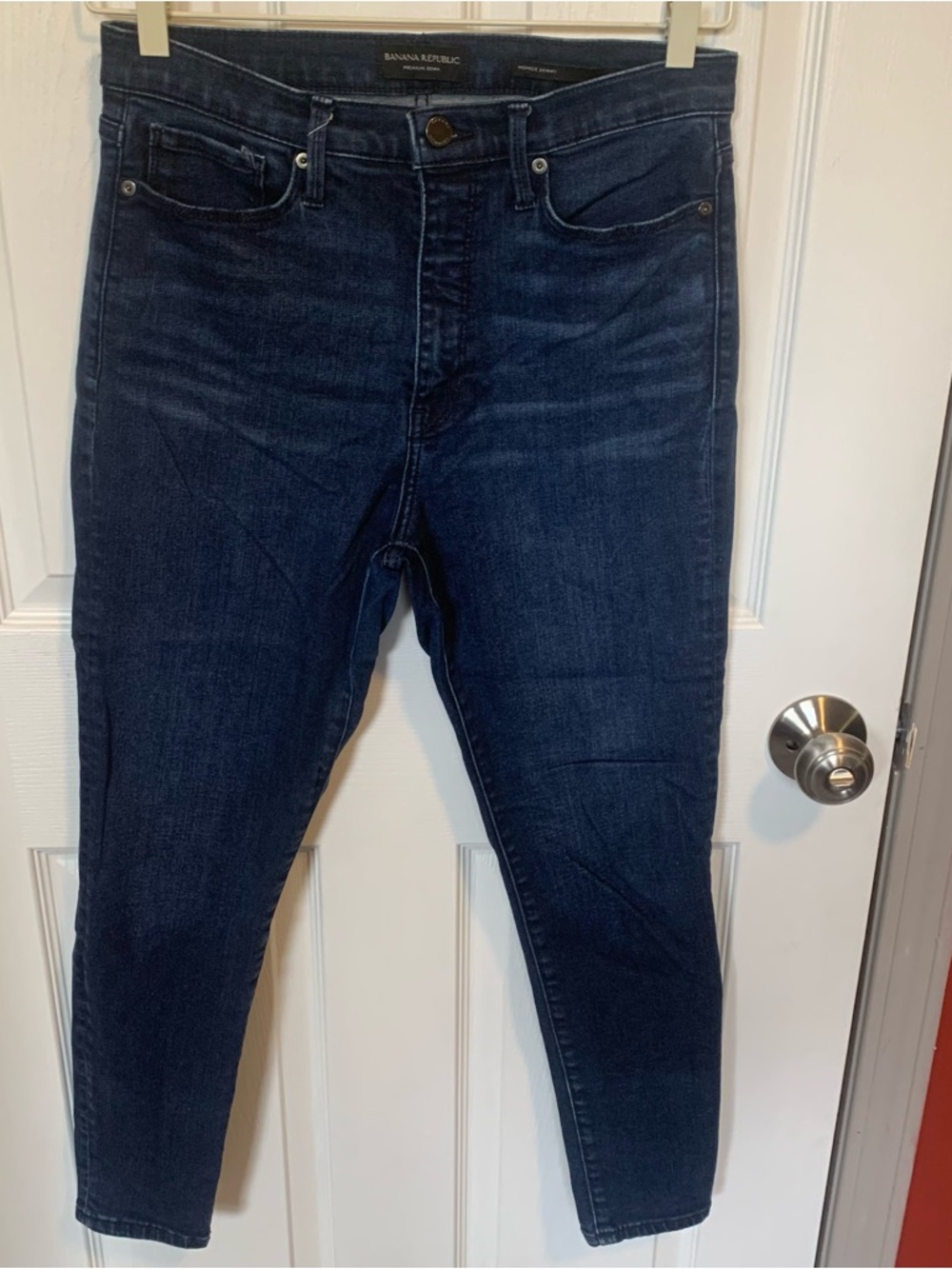 Banana Republic Dark Indigo High-Rise Skinny Jeans